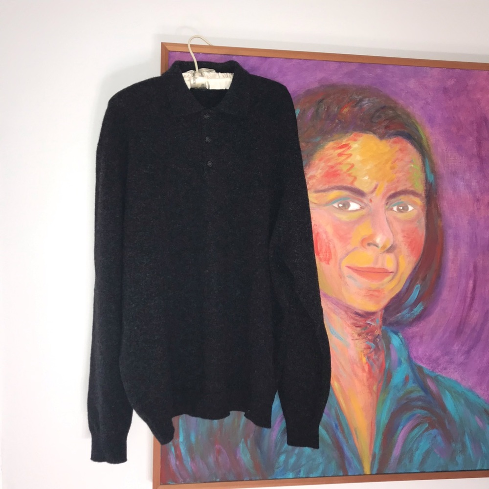 Men’s BROOKS BROTHERS cashmere pullover polo,